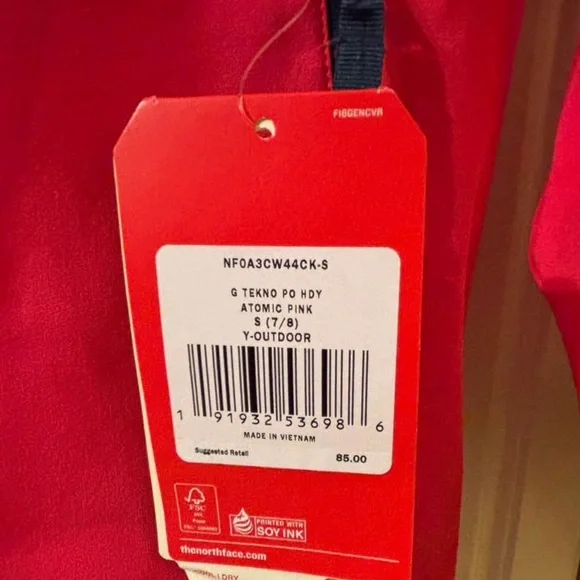 The North Face Kids Tenno Hoody Atomic Pink - Picture 3 of 3